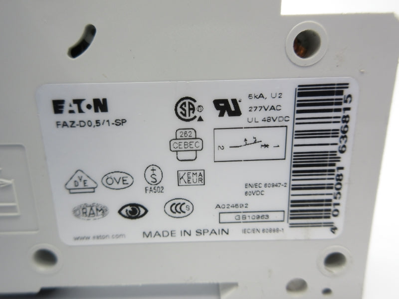 EATON FAZ-D0,5/1-SP 240/415V 0.5A NSNP