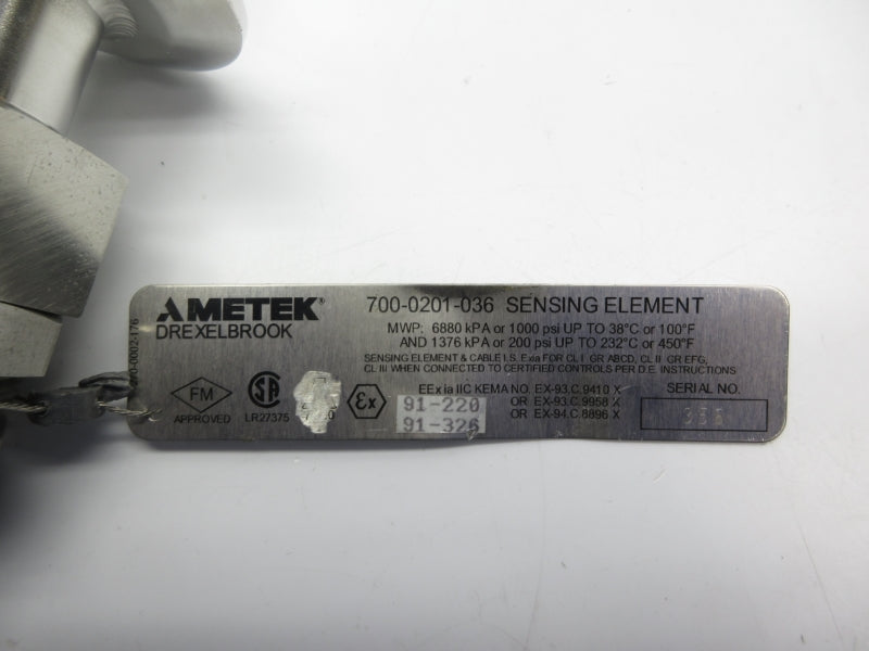 AMETEK 700-0201-036 1000PSI NSNP