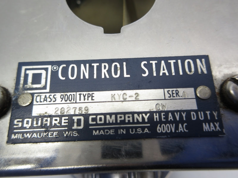 SQUARE D 9001KYC-2 SER. A 600VAC NSNP