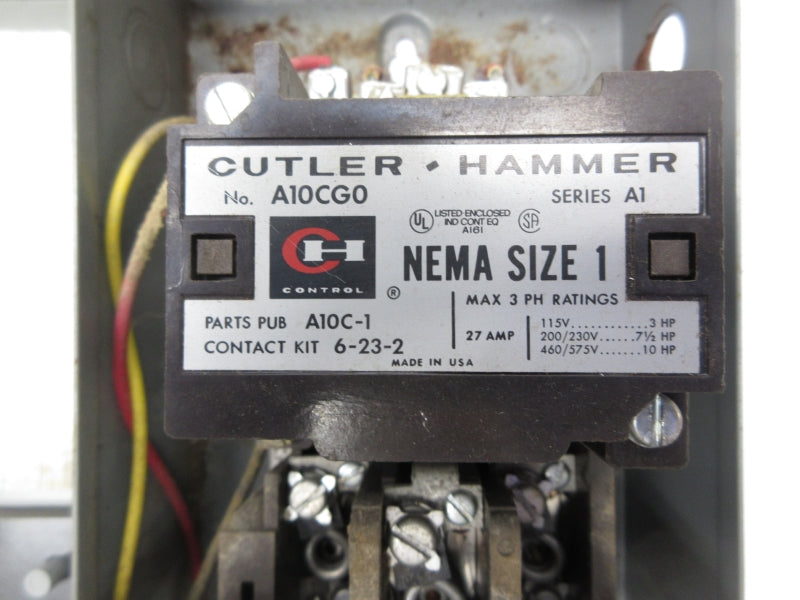CUTLER HAMMER A10CG0 SER. A1 460/575V 27A UNMP