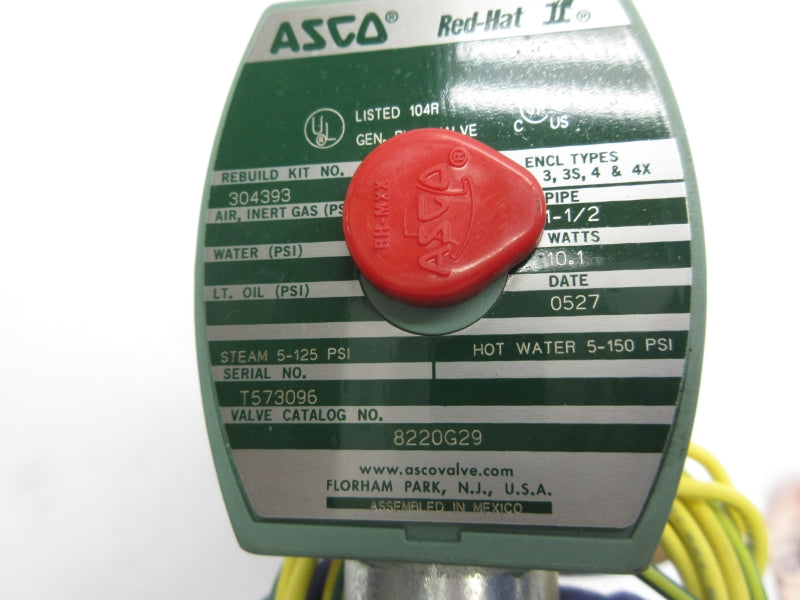 ASCO 8220G29 110/120V 5-150PSI 1-1/2" NSNP