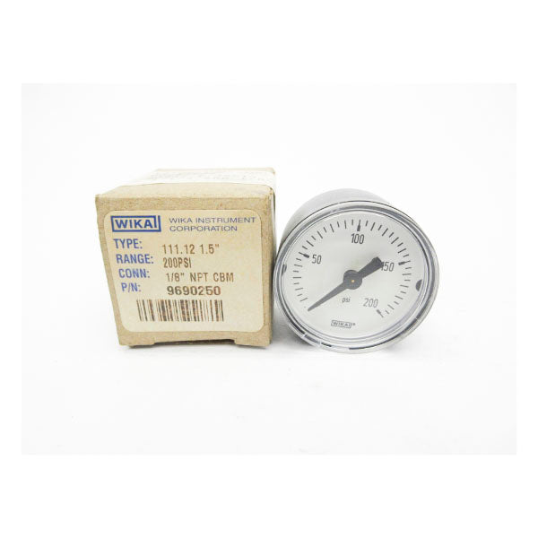 WIKA 9690250 0-200PSI 1/8" NSMP