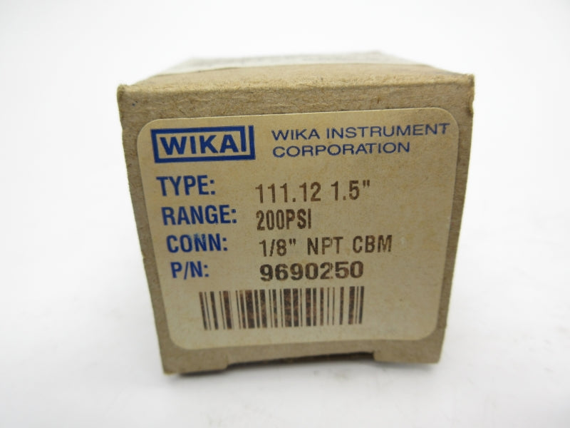WIKA 9690250 0-200PSI 1/8" NSMP