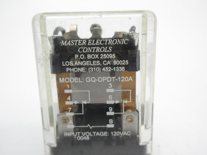 MASTER ELECTRONIC GQ-DPDT-120A 120VAC NSNP