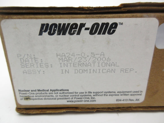 POWER ONE HA24-0.5-A 230/240VAC 0.25A NSMP