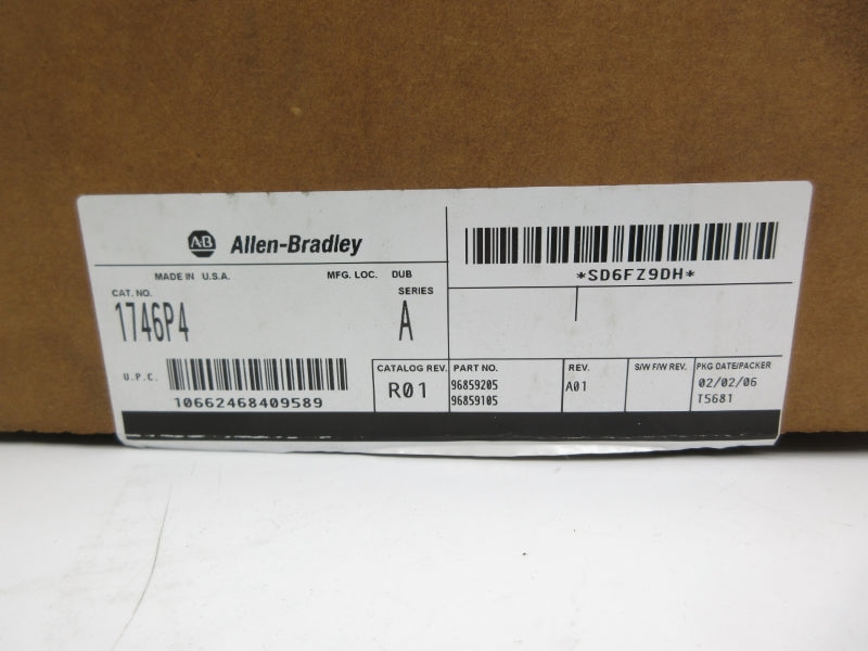ALLEN BRADLEY 1746-P4 SER. A 120/240VAC NSMP