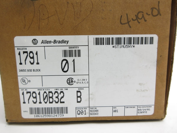 ALLEN BRADLEY 1791-OB32 SER. B 19.2-30VDC NSMP
