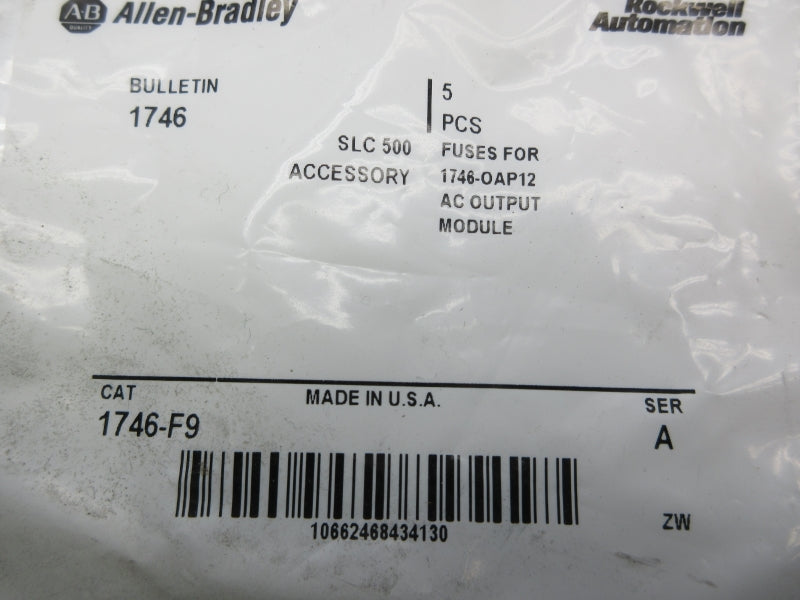 ALLEN BRADLEY 1746-F9 SER. A (PKG OF 5) NSMP