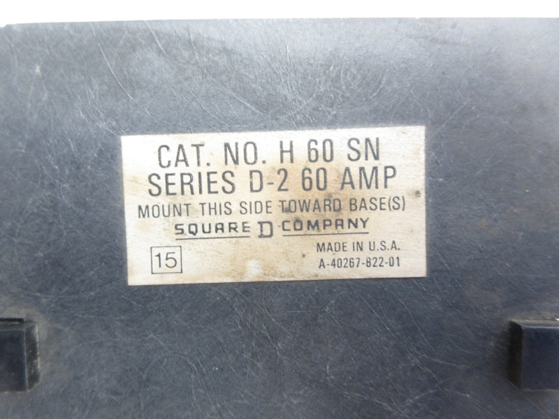 SQUARE D H60SN SER. D2 60A UNMP