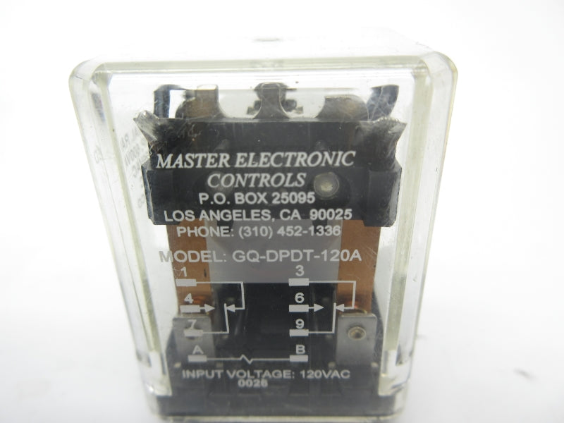 MASTER ELECTRONICS GQ-DPDT-120A 120VAC UNMP