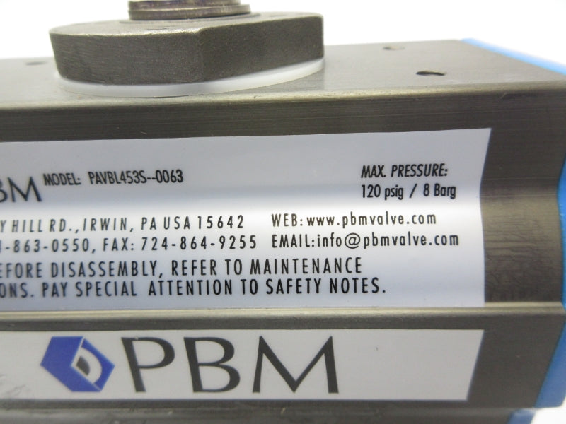 PBM PAVBL453S-0063 120PSI (AS PICTURED) NSNP