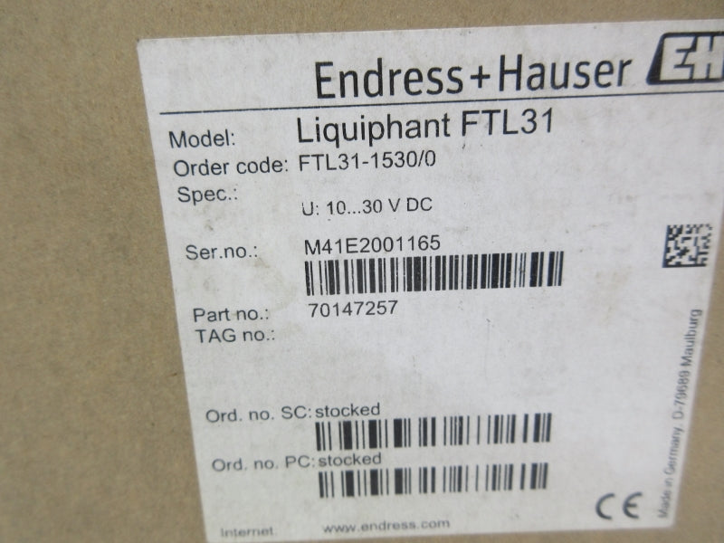 ENDRESS+HAUSER FTL31-1530/0 10-30VDC NSMP