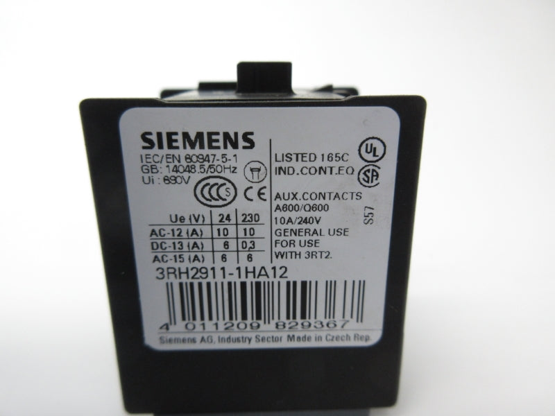 SIEMENS 3RH2911-1HA12 240V 10A NSNP