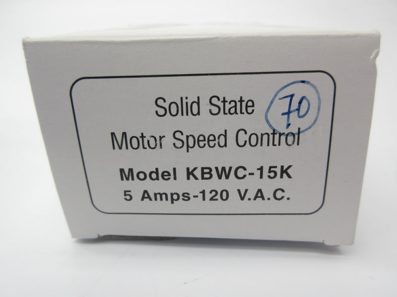 KB ELECTRONICS KBWC-15K 120VAC 5A (AS PICTURED) NSMP