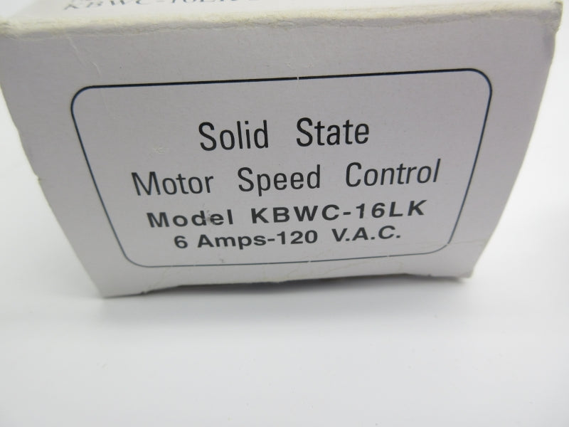 KB ELECTRONICS KBWC-16LK 120VAC 6A (AS PICTURED) NSMP