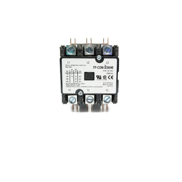 CONTACTOR TP-CON-3/24/40 24VAC 40A NSNP