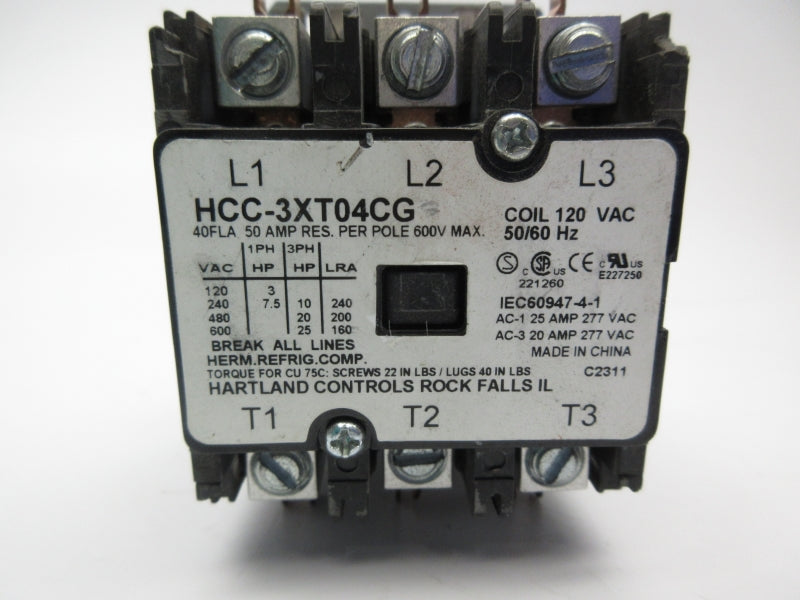 HARTLAND CONTROLS HCC-3XT04CG 120VAC 40A NSNP