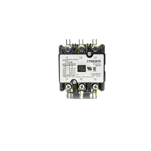 CONTACTOR CTR02575 24VAC 40A UNMP