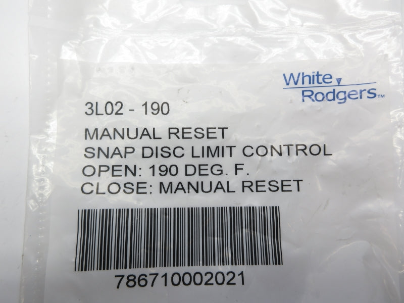 WHITE RODGERS 3L02-190 NSMP
