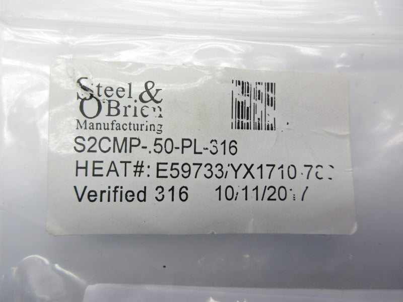 STEEL & OBRIEN S2CMP-.50-PL-316 NSMP