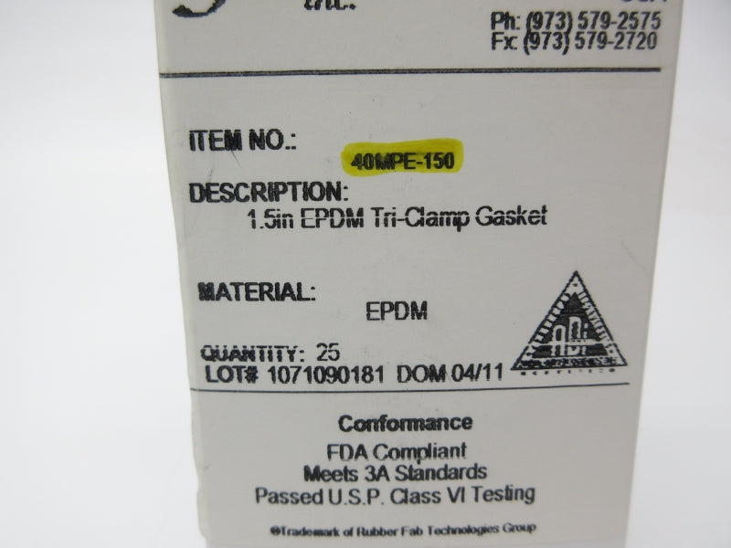 VISION SUPPLY 40MPE-150 1.5" (PKG OF 25) NSMP