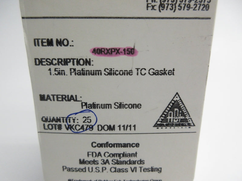 VISION SUPPLY 40RXPX-150 1.5" (PKG OF 25) NSMP