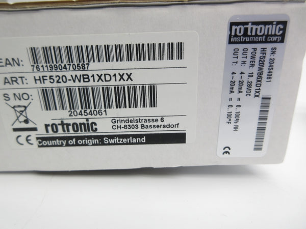 ROTRONIC HF520-WB1XD1XX 10-28VDC NSMP