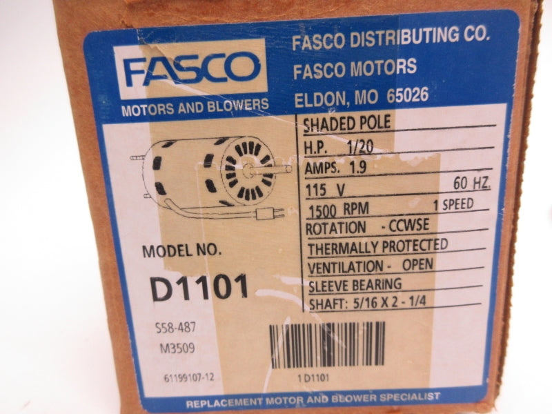 FASCO D1101 115V 1.9A NSMP