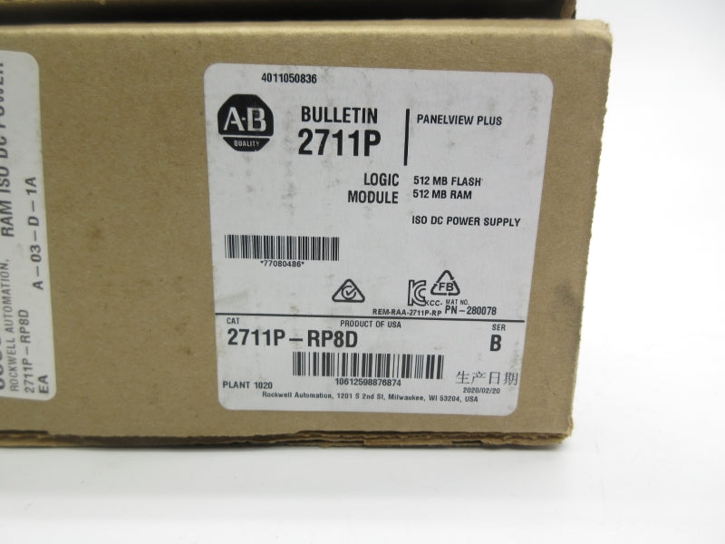 ALLEN BRADLEY 2711P-RP8D SER. B NSMP