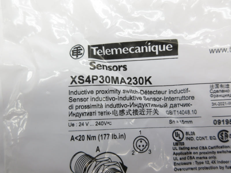 TELEMECANIQUE XS4P30MA230K 24-240V NSMP