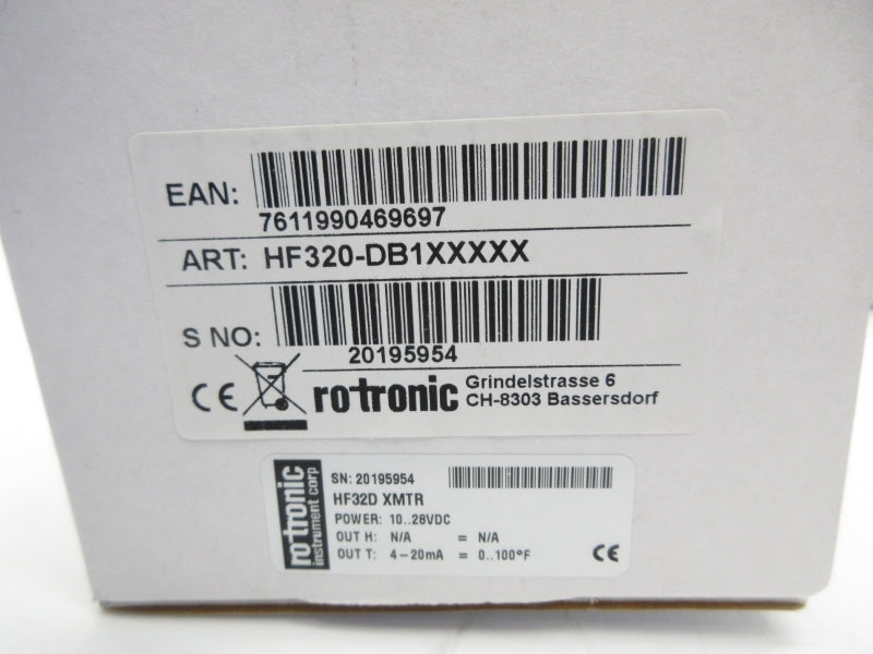ROTRONIC HF320-XMTR HF320-DB1XXXXX NSMP