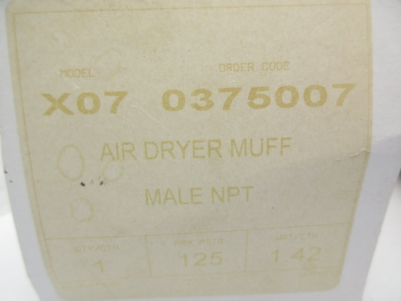 AWITCO 0375007 X07 125PSI NSMP
