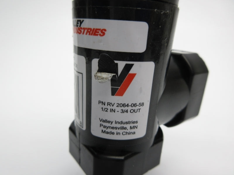 VALLEY INDUSTRIES RV2064-06-58 1/2"-3/4" NSNP