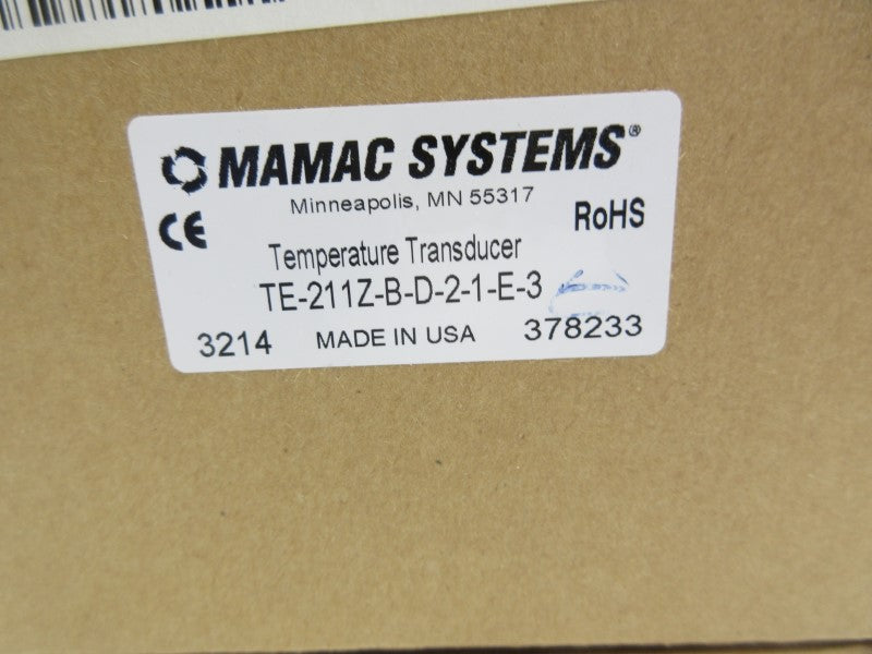 MAMAC SYSTEMS TE-211Z-B-D-2-1-E-3 NSMP
