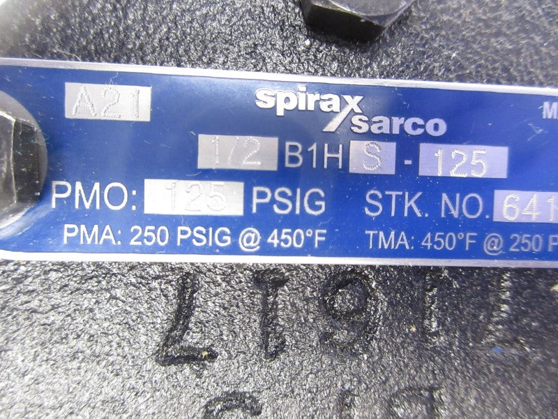 SPIRAX SARCO B1HS-125 250PSI 1/2" NSNP