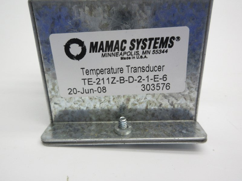 MAMAC SYSTEMS TE-211Z-B-D-2-1-E-6 NSNP