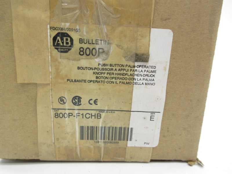 ALLEN BRADLEY 800P-F1CHB SER. E (BR/WH) NSMP