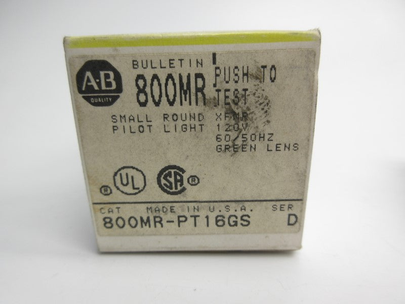 ALLEN BRADLEY 800MR-PT16GS SER. D 120V (BK/YL) NSMP