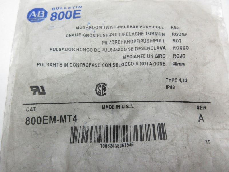 ALLEN BRADLEY 800EM-MT4 SER. A NSMP