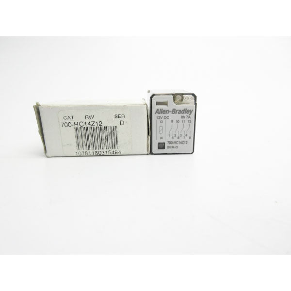 ALLEN BRADLEY 700-HC14Z12 SER. D 12VDC 7A (WH) NSMP
