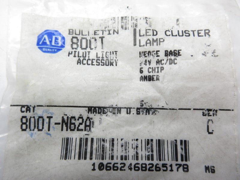 ALLEN BRADLEY 800T-N62A SER. C 24VAC/DC NSMP