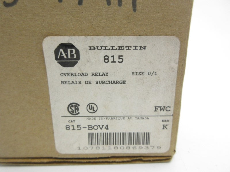 ALLEN BRADLEY 815-BOV4 SER. K (BR/WH) NSMP