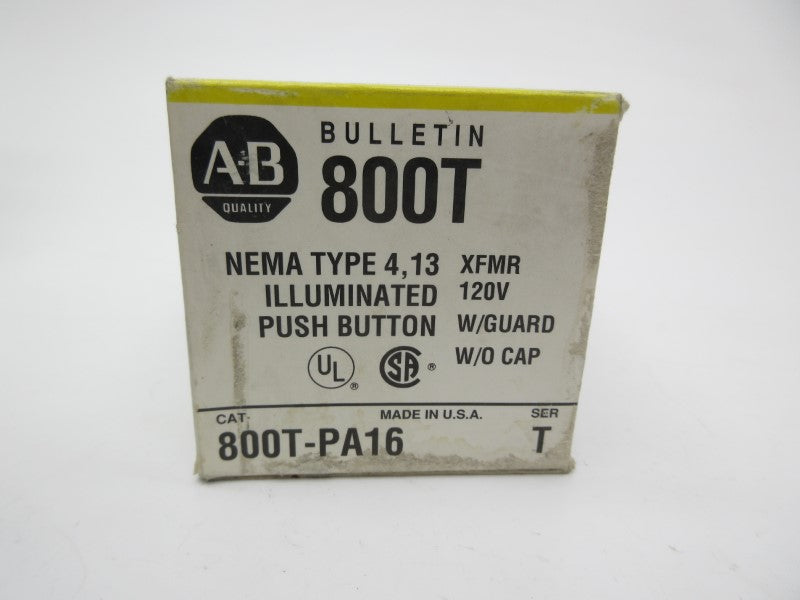ALLEN BRADLEY 800T-PA16 SER. T 120V (BK/YL) NSMP