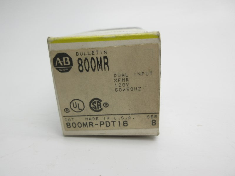 ALLEN BRADLEY 800MR-PDT16 SER. B 120V (BK/YL) NSMP