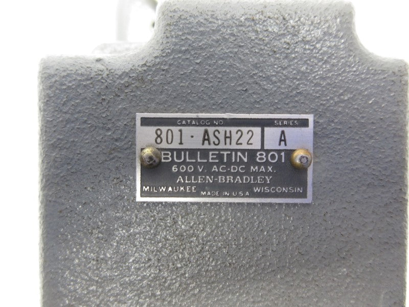 ALLEN BRADLEY 801-ASH22 SER. A 600VAC/DC NSNP