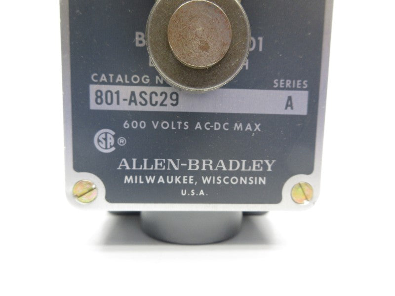 ALLEN BRADLEY 801-ASC29 SER. A 600V NSNP