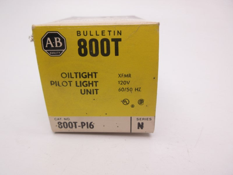 ALLEN BRADLEY 800T-P16 SER. N 120V (BK/YL) NSMP