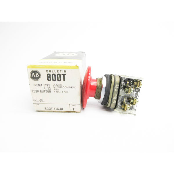 ALLEN BRADLEY 800T-D6JA SER. T (BK/YL) NSMP