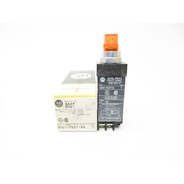 ALLEN BRADLEY 800T-PSDT16A SER. T 120V (BK/YL) NSMP