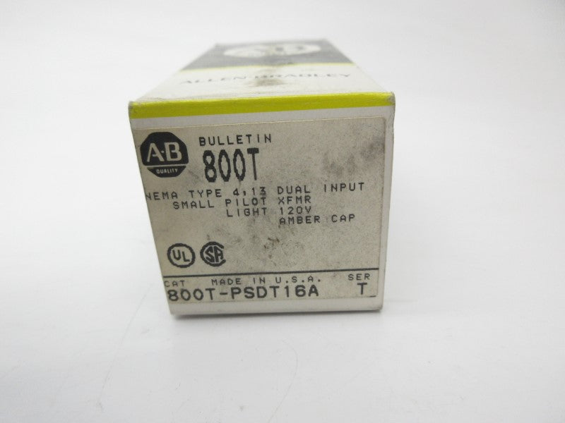 ALLEN BRADLEY 800T-PSDT16A SER. T 120V (BK/YL) NSMP